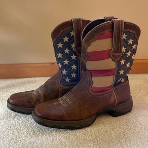 Durango lady rebel American flag western boots womens 10M